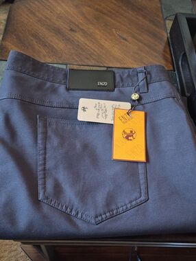 Enzo Albert 3. 5 Pocket Men's Navy Casual Pants 46x32 New